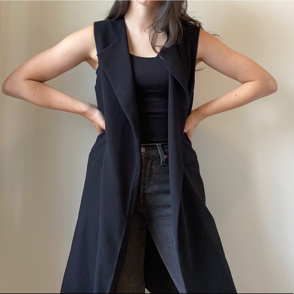 Zara long vest blazer